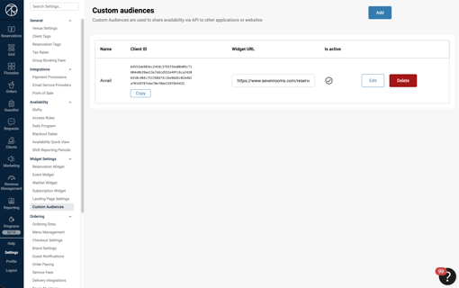Add Custom Audience SevenRooms